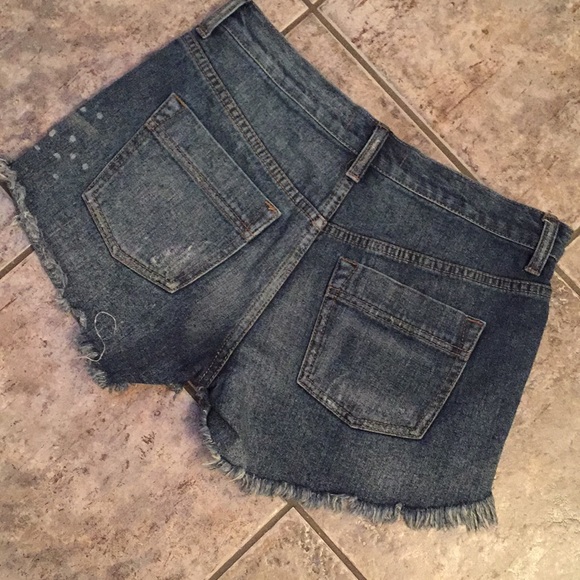 Free People Embroidery Distressed Cutoff Shorts - Picture 5 of 8